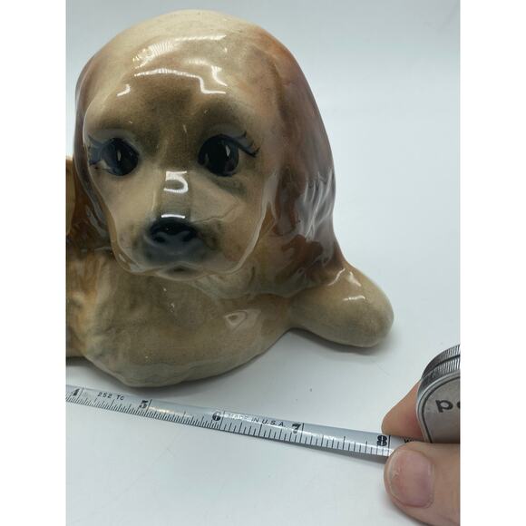 Vintage Puppy planter, Cocker Spaniel Mid Century 7.5x4x3.5 W - Picture 10 of 10
